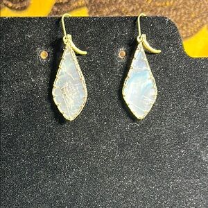 Elegant Gold and Opalescent Earrings